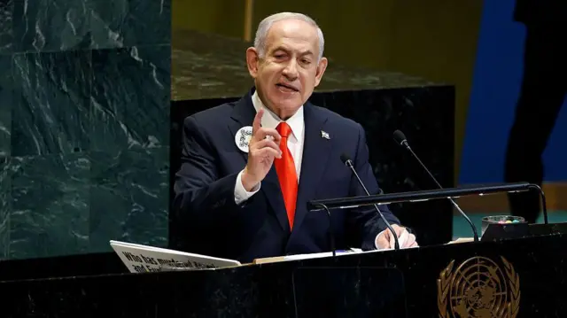 İsrail Başbakanı Binyamin Netanyahu 80. BM Genel Kurulu'na hitap ediyor
