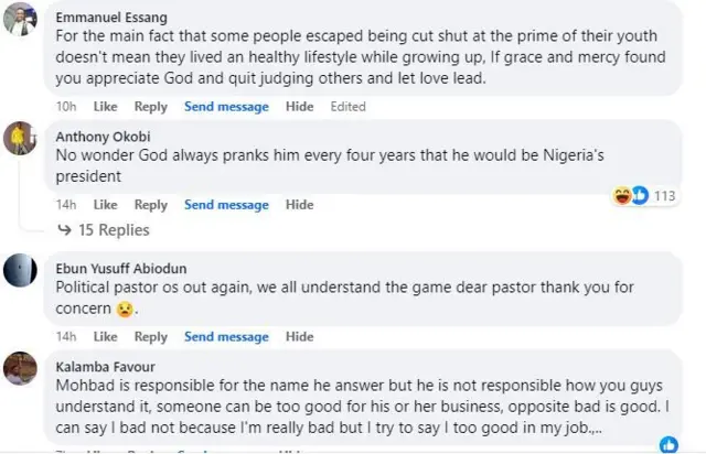 Reactions to pastor Bakare comment