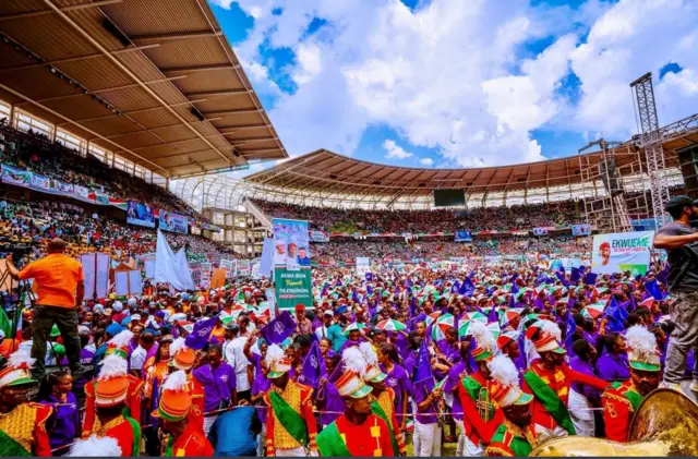 Ndị nkwado PDP n'amaegwuregwu 'Nest of Champions' Uyo