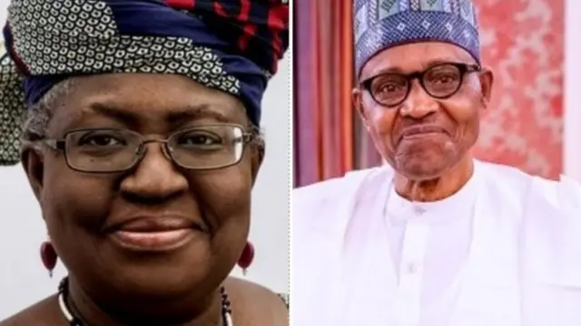 Ngozi Okonjo Iweala na Onyeisiala Muhammadu Buhari