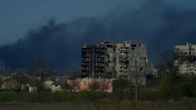 The steelworks in Mariupol