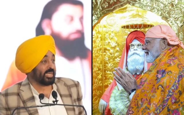 ਨਰਿੰਦਰ ਮੋਦੀ ਅਤੇ ਭਗਵੰਤ ਮਾਨ ਦੀਆਂ ਤਸਵੀਰਾਂ