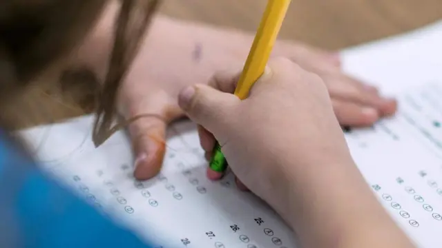 Menina estudando