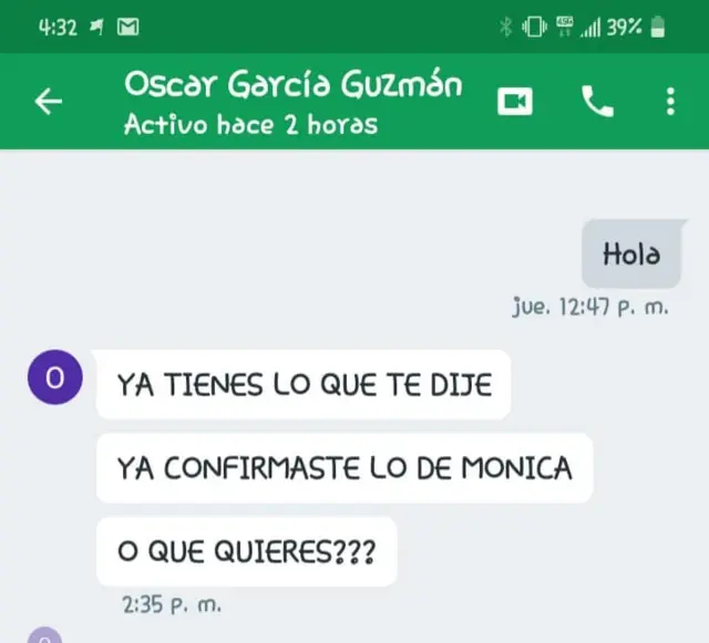Conversación de Frida Guerrera en Google