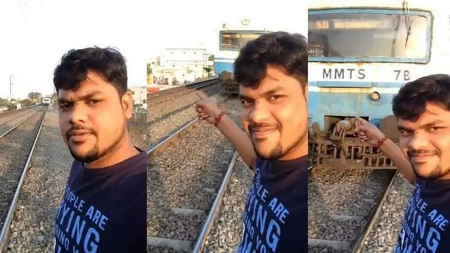 Selfie hampir tertabrak