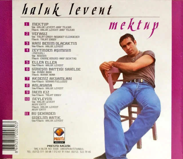 Haluk Levent'in Mektup albümünün iç kapağı