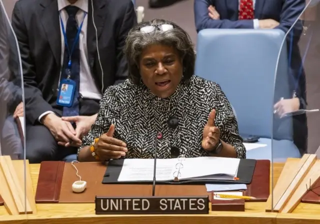 La embajadora de Estados Unidos ante la ONU, Linda Thomas-Greenfield