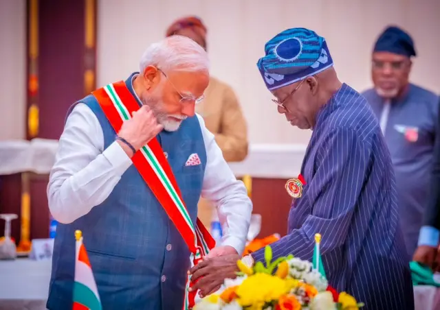 Firaiministan Indiya, Narendra Modi da shugaban ƙasar Najeriya, Bola Tinubu
