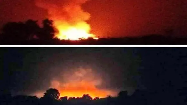 ဖေဖော်ဝါရီ ၄ ရက် ညပိုင်းက ကိုင်းတွင်းရွာ မီးလောင်နေမှု မြင်ကွင်း