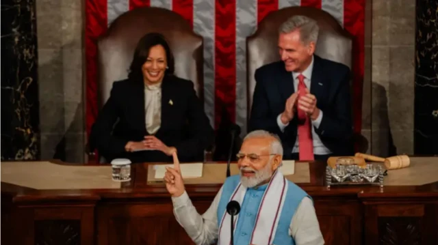கமலா ஹாரிஸ் மற்றும் பிரதமர் மோதி