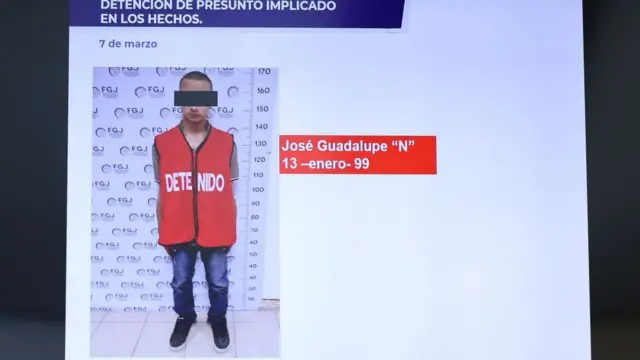 Homem preso, foto policial