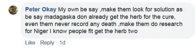 Comments from Facebook