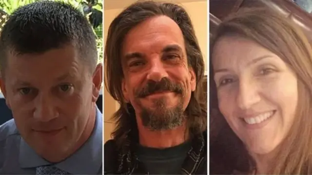 Từ trái sang phải: Cảnh sát Keith Palmer, Kurt Cochran và Aysha Frade đều thiệt mạng trong vụ tấn công