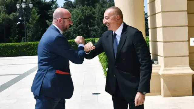 Prezident İlham Əliyev və Aİ prezidenti Charles Michel