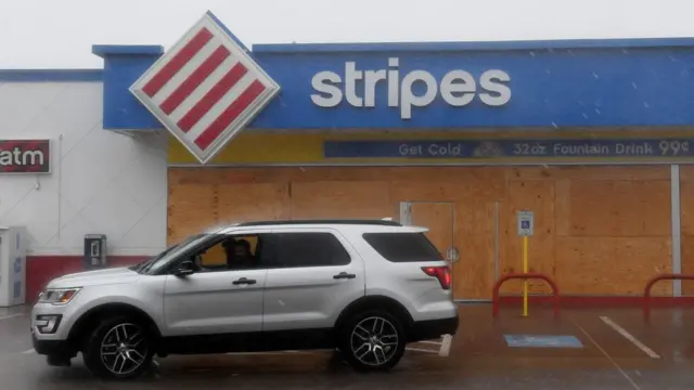 Some businesses have been boarded up ahead of the hurricane's arrival