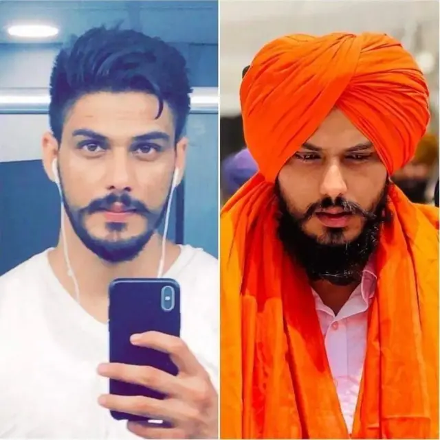 अमृतपाल सिंह की सिख रूप में पहले और बाद की तस्वीरें