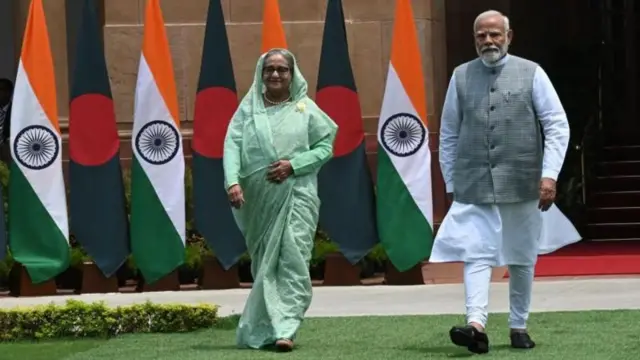 नरेंद्र मोदी आणि शेख हसीना