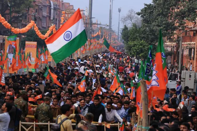 'பாஜக-வின் வெற்றி 2024ஆம் ஆண்டின் ஹாட் டிரிக்கை உறுதி செய்துள்ளது' - தேர்தல் முடிவுகள் குறித்து மோதி