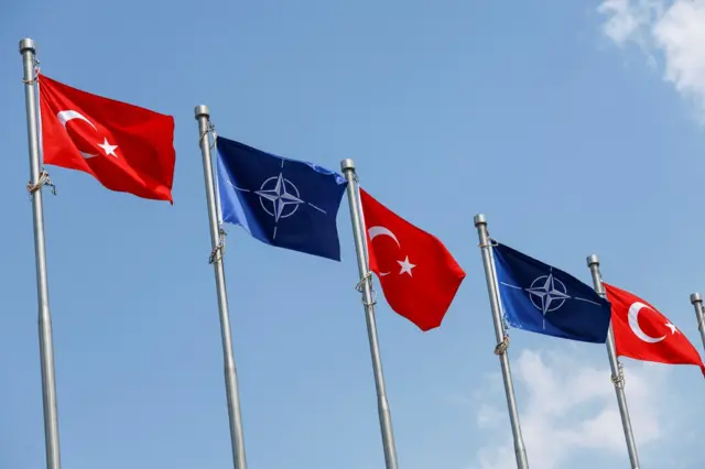 Ankara'da düzenlenen NATO zirvesi öncesi Türkiye ve NATO bayrakları dalgalanıyor