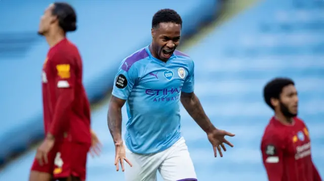 Raheem yishimira igitego kuri uyu mukino