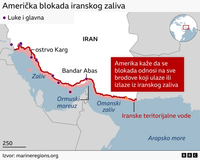 američka blokada iranskih luka