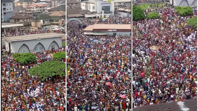 Ndị mmadụ gbakọtara n'ụlọụka CKC dị n'Aba maka emume 'Christ The King'
