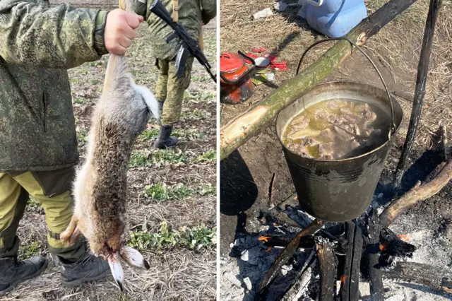 Konstantin Yefremov dit qu'il n'y avait pas assez de nourriture et que son unité était obligée d'attraper des lapins pour se nourrir.