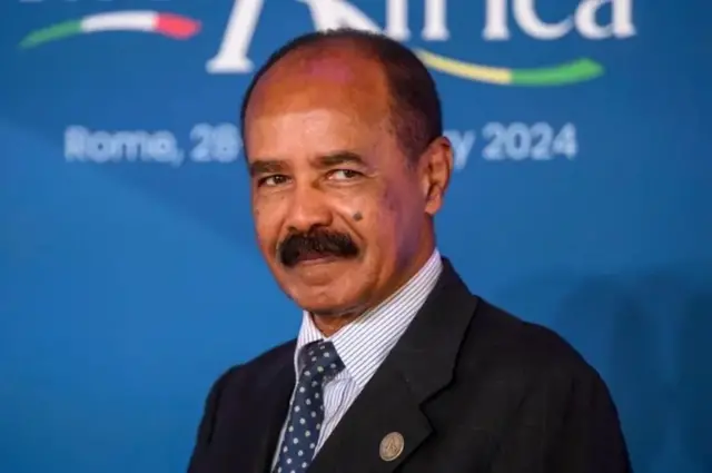 Rais wa Eritrea Isaias Afwerki alipohudhuria mkutano wa kimataifa wa Italia na Afrika 2024.