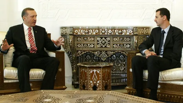 Erdoğan ve Esad, 2008'de Şam'da