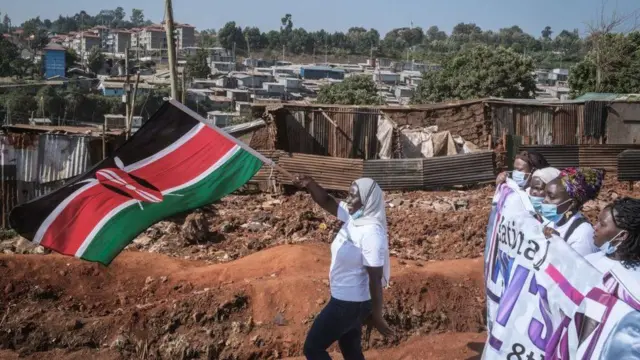 International Women's Day is celebrated by community organisations in Kenya's capital, Nairobi, on Monday.