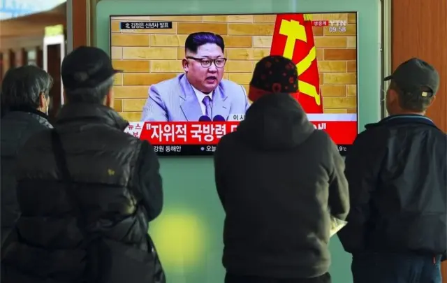 Kim Jong-un discursa na TV