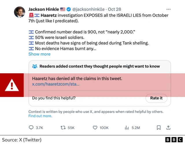 Screenshot of a post from Jackson Hinkle