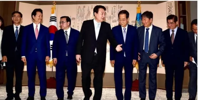 South Korea President and some of im cabinet members 