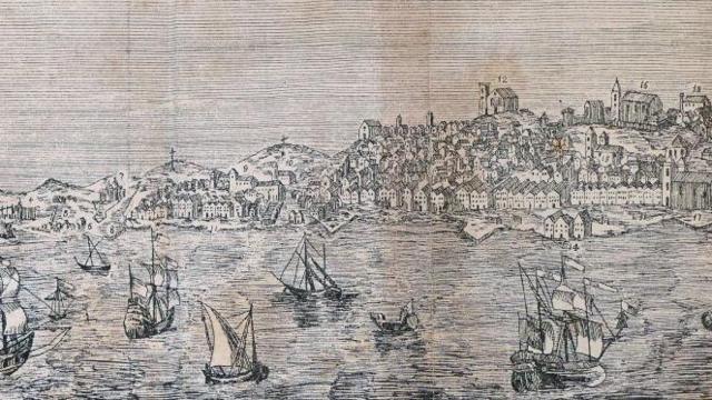 لوحة تصور لشبونة قبل شهور من وقوع زلزال عام 1755