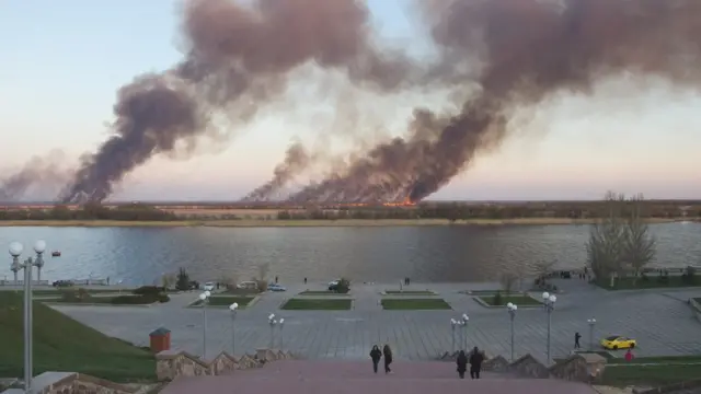 Пожежа біля Херсона