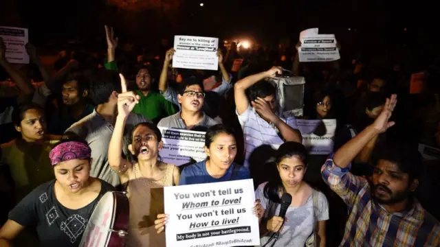 লাভ জিহাদ' প্রচারণার বিরুদ্ধে প্রতিবাদ করছে জেএনইউর শিক্ষার্থীরা - ফাইল ছবি