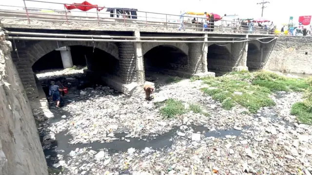 تصویری از آلودگی رودخانه کابل