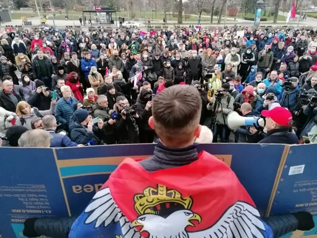 Skup u centru Beograda