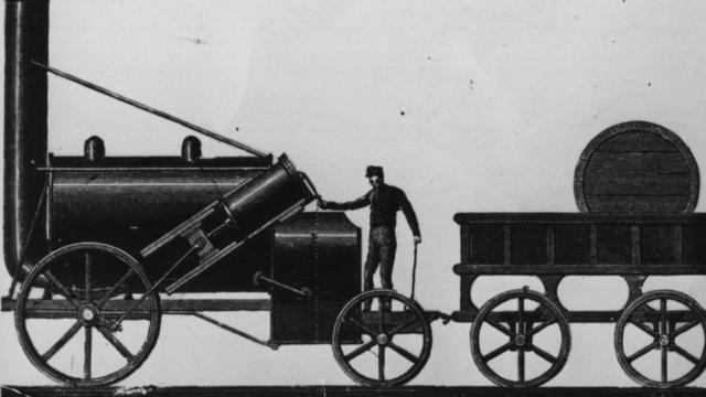 La máquina a vapor diseñada y construida por George Stephenson.
