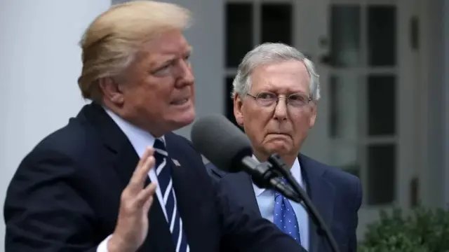 كان لدى ماكونيل تحالف مؤثر وإن كان غير مريح مع ترامب