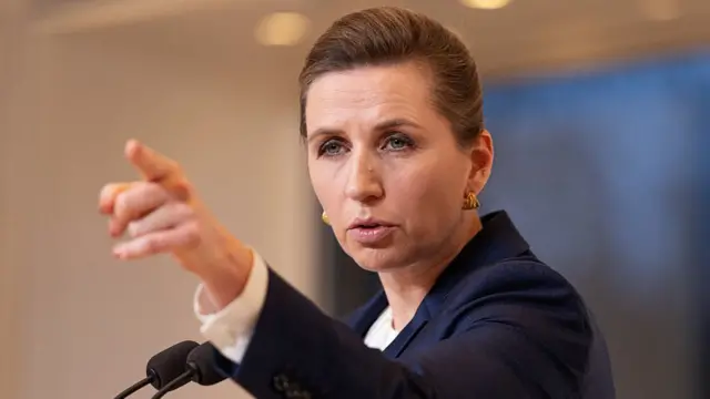 Mette Frederiksen points