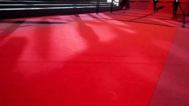 A view of the red carpet in Cannes