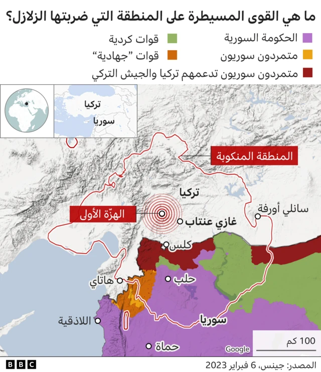 القوى المؤثرة على المناطق المتضررة