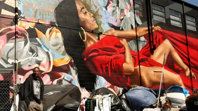 ক্যালিফোর্নিয়ায় গৃহহীন, ২৬-০৩-২০২০।