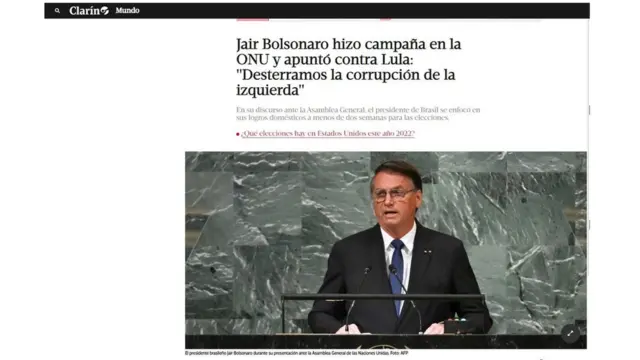 Reportagem do jornal Clarín, da Argentina