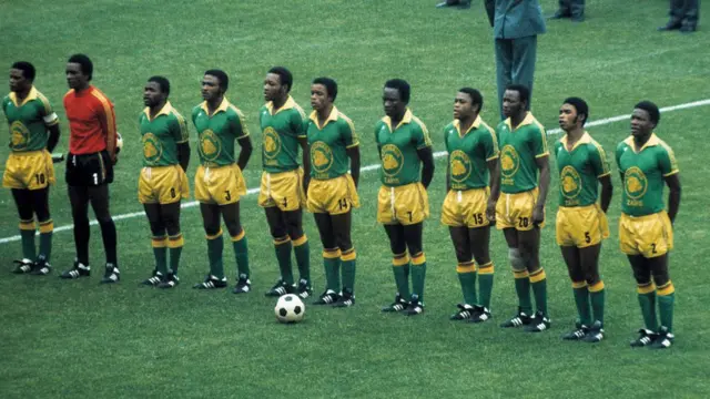 Le Zaïre vainqueur de la CAN 1974 représente l'Afrique à la Coupe du monde en Allemagne.