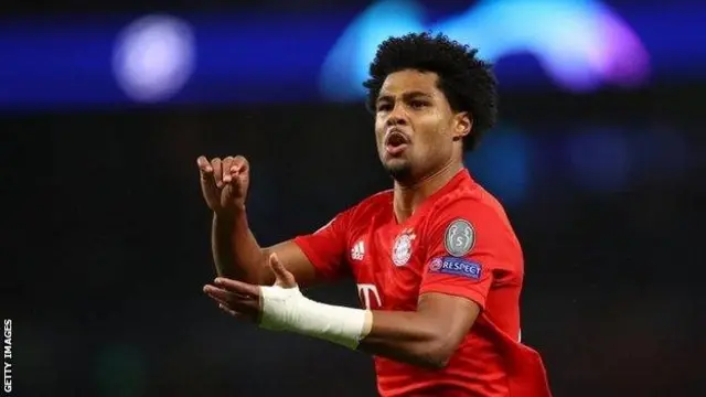Serge Gnabry na murnar cin Tottenham