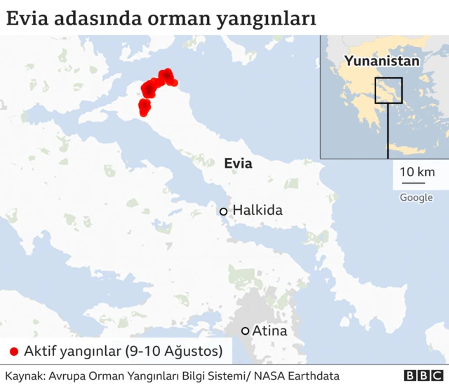 yunanıstan yangını