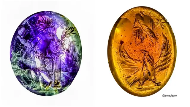 Piedras semipreciosas talladas en la época romana