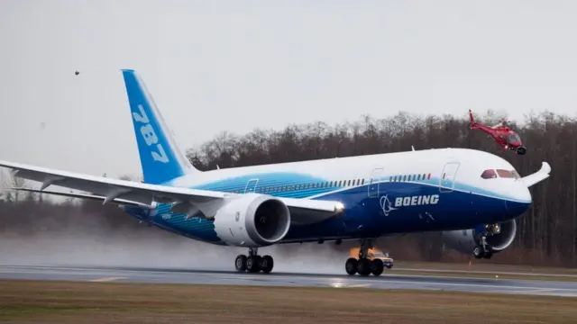 Un avión de pruebas Boeing 787 Dreamliner en 2009